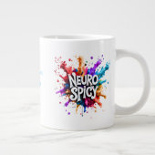 カスタム/パーソナライズ NEUROSPICY ニューロダイバーシティ ジャンボコーヒーマグカップ (右)