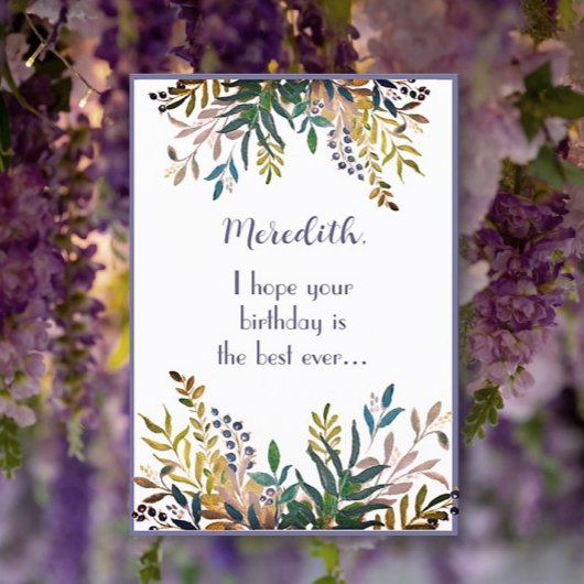 カスタム、パーソナルハッピーバースデードーターカード カード