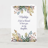 カスタム、パーソナルハッピーバースデードーターカード カード (正面)
