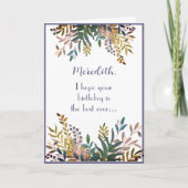 カスタム、パーソナルハッピーバースデードーターカード カード (正面)