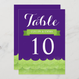 カスタム パープル アット シー ナウチカル テーブル ナンバー 招待状