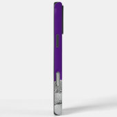 カスタム パープル グレー ギラギラデザイン Case-Mate iPhoneケース (裏面 / 右)