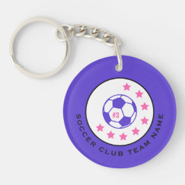 カスタム パープル サッカー ユニフォーム 番号 名前 キーホルダー