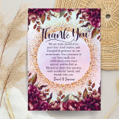 カスタム パープル フラワーズ ウェディング アニバーサリー パーティー サンキューカード