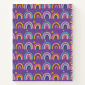 カスタム パープル レインボー パターン キッズ ノートブック (裏面)