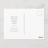 カスタム ビジネス サンクス ポストカード (裏面)