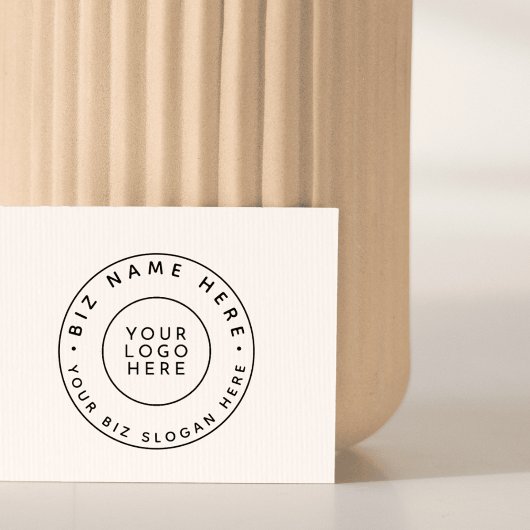 カスタム ビジネス ネーム ロゴ スログン モダン セルフインキングスタンプ