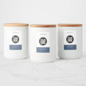 カスタム ビジネス ロゴとテキスト シンプル プロフェッショナル フードラベル (ボトル)