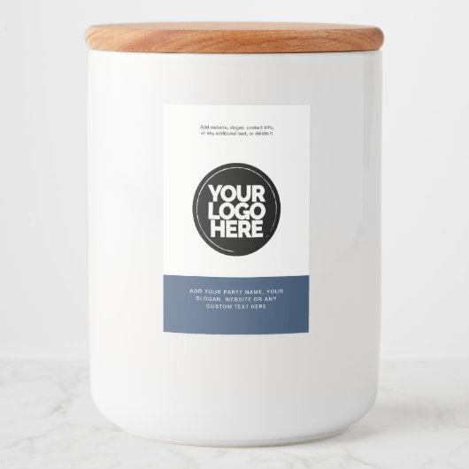 カスタム ビジネス ロゴとテキスト シンプル プロフェッショナル フードラベル (正面)