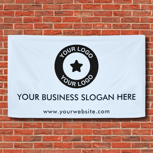カスタム ビジネス ロゴ スローガン ウェブサイト プロモーション 横断幕