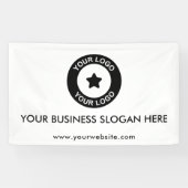 カスタム ビジネス ロゴ スローガン ウェブサイト プロモーション 横断幕 (横)