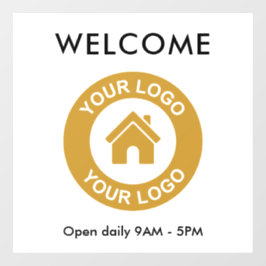 カスタム ビジネス ロゴ テキスト ウィンドウサイン