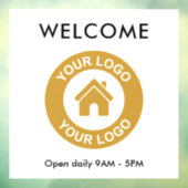 カスタム ビジネス ロゴ テキスト ウィンドウサイン (シート3)