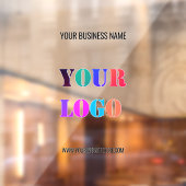 カスタム ビジネス ロゴ テキスト プロモーション ウィンドウ クリング ウィンドウサイン (シート2)