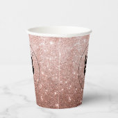 カスタム・ビジネス・ロゴ・バラ金ゴールドグリッター紙・カップ 紙コップ (右)