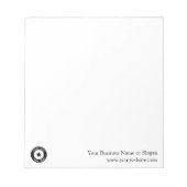 カスタム ビジネス ロゴ 名前 ウェブサイト プロモーショナル ノートパッド (正面)