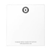 カスタム ビジネス ロゴ 名前 ウェブサイト プロモーション ノートパッド (正面)