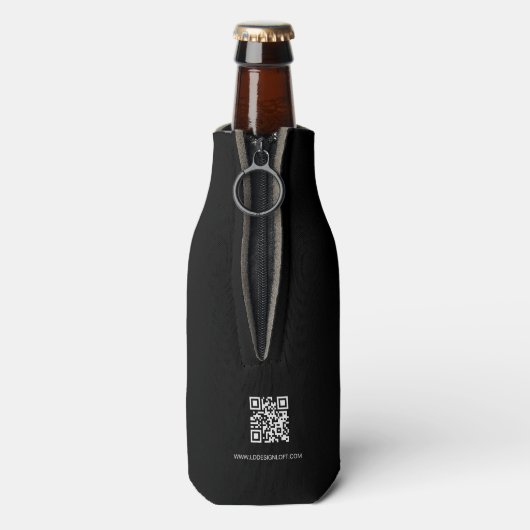 カスタム ビジネス ロゴ QR コード ウェブサイト プロフェッショナル ボトルクーラー (ボトル裏面)