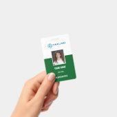 カスタム ビジネス 従業員 バッジ ID | 写真 & ロゴ (手持ち)
