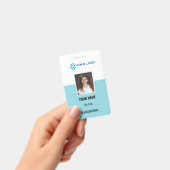 カスタム ビジネス 社員 バッジ ID | 写真 & ロゴ (手持ち)