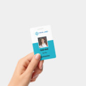 カスタム ビジネス 社員 バッジ ID | 写真 & ロゴ (手持ち)