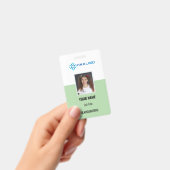カスタム ビジネス 社員 バッジ ID | 写真 & ロゴ (手持ち)