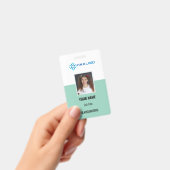 カスタム ビジネス 社員 バッジ ID | 写真 & ロゴ (手持ち)