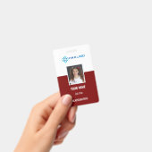 カスタム ビジネス 社員 バッジ ID | 写真 & ロゴ (手持ち)