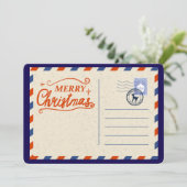 カスタム ビンテージ レトロ ノースポール クリスマス グリーティング (スタンド正面)