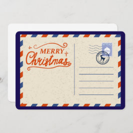 カスタム ビンテージ レトロ ノースポール クリスマス グリーティング