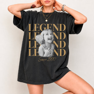カスタム ビンテージ 写真 と 年 生誕の伝説 Tシャツ