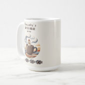 カスタム ビンテージ 海岸カフェ グッズ コーヒーマグカップ (正面左)
