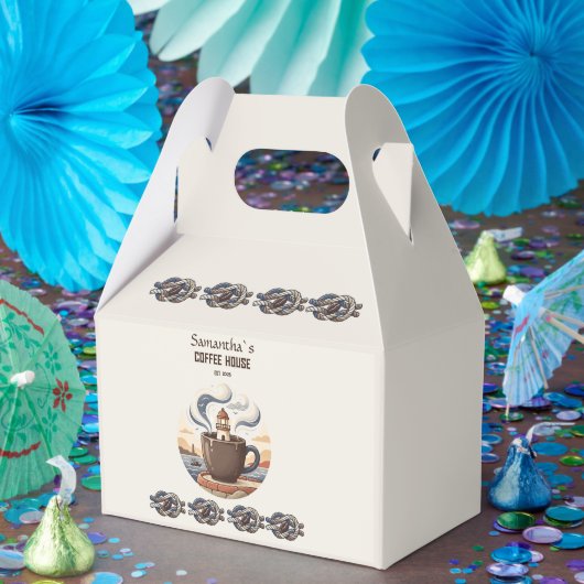 カスタム ビンテージ 海岸カフェ グッズ フェイバーボックス (パーティー)