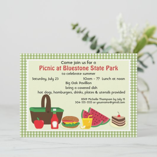 カスタム·ピクニック 招待状 (スタンド正面)