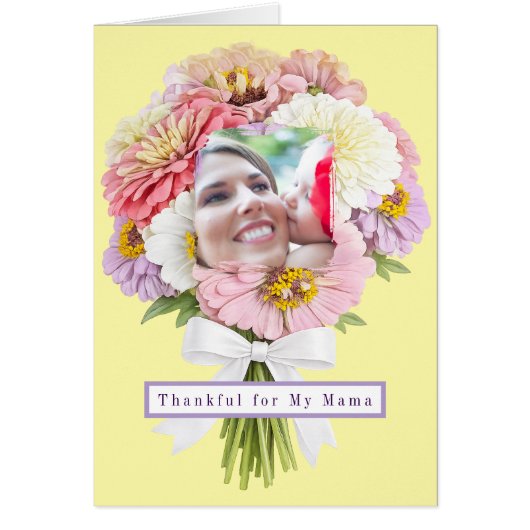 カスタム ピク 感謝の気持ちを込めて ママへ 母の日のカード (正面)