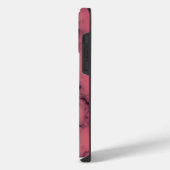 カスタム ピンク大理石 あなたの名前 編集可能 個人名入り iPhoneケース (左側面)