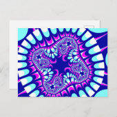 カスタム ピンク アイス フラワー ポストカード (正面/裏面)