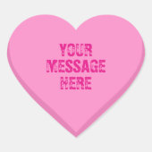 カスタム ピンク キャンディ ハート 会話 ハート型 ハートシール (正面)