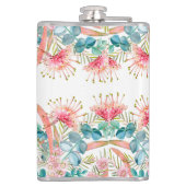 カスタム ピンク グレヴィレア & ユーカリ フラスク (裏面)