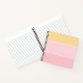 カスタム ピンク バニラ イエロー ホワイト ストライプ テンプレート ノートブック (内部)