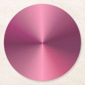 カスタム ピンク パープル カラー エレガント ブランク テンプレート ラウンドペーパーコースター (正面)