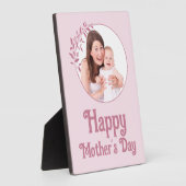 カスタム ピンク フラワー フォト コラージュ 母の日 フォトプラーク (側面)
