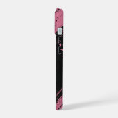 カスタム ピンク ブラック ナンバー10 スマホケース iPhone 15ケース (左側面)