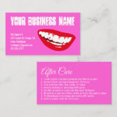 カスタム・ピンク・リップス・トゥース・ジ気にーム 名刺 (正面/裏面)