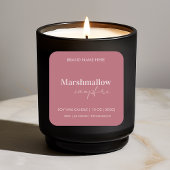 カスタム ピンク & レッド キャンドル ラベル ステッカー