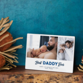 カスタム・ファザーズ・デイ・フォト・コラージュ・最高のダディ・エバー フォトプラーク