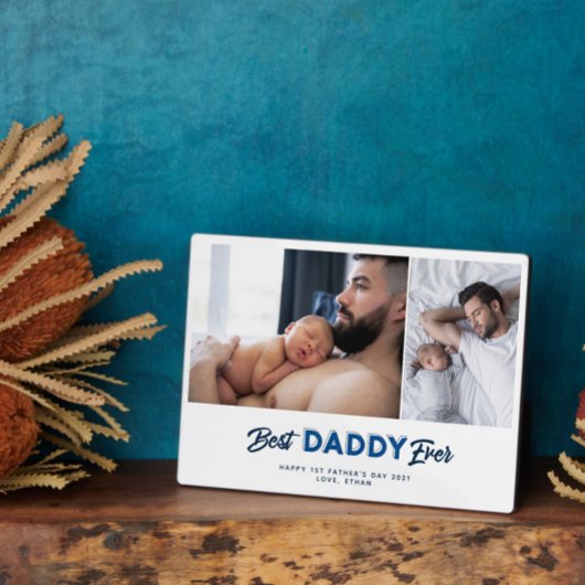 カスタム・ファザーズ・デイ・フォト・コラージュ・最高のダディ・エバー フォトプラーク