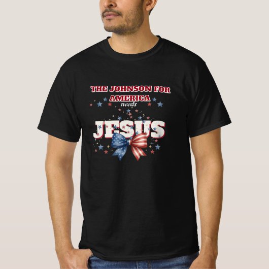カスタム ファミリー アメリカはイエスを必要としている Tシャツ (正面)