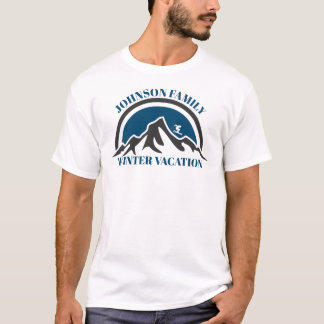 カスタム ファミリー ウィンター バケーション Tシャツ
