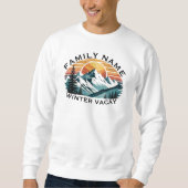 カスタム ファミリー ウィンター バケーション Tシャツ (正面)